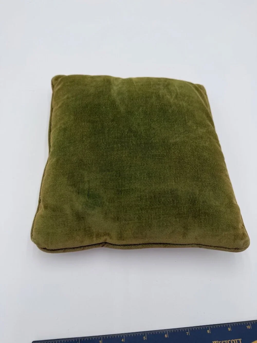 Vintage Needlepoint Floral Throw Pillow Velvet Back Square Cushion 10